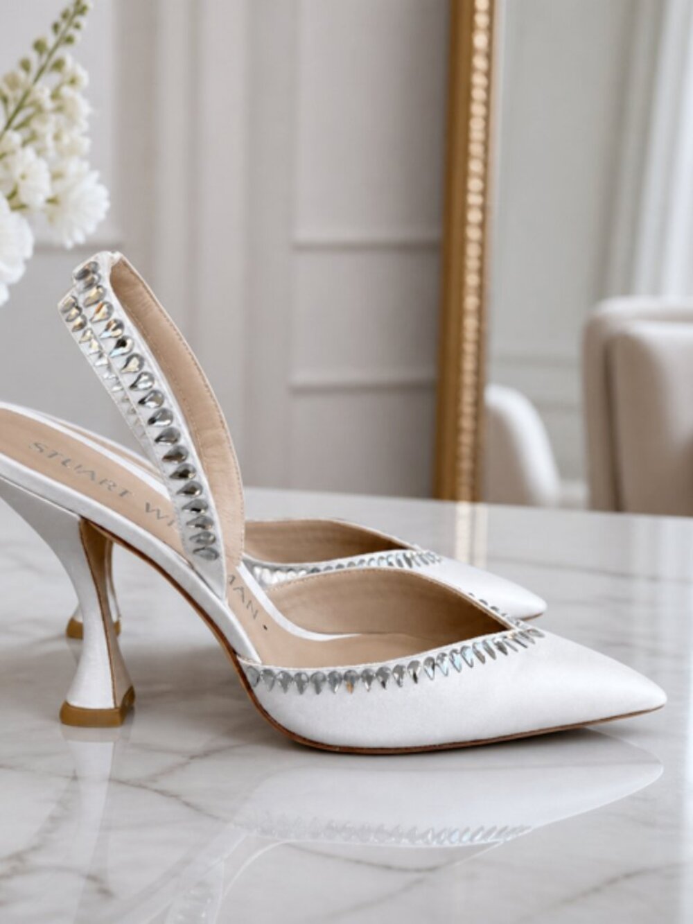 Stuart weitzman xcurve gemcut bridal new